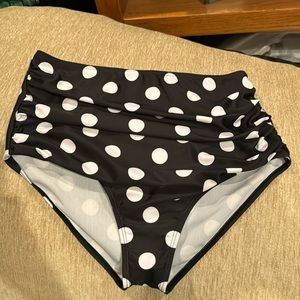 Black full coverage bikini bottom
